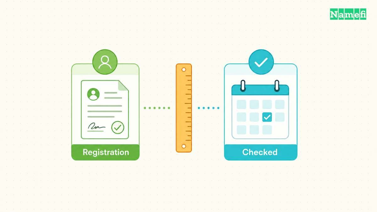 Registration data gives the domain a specific starting date.