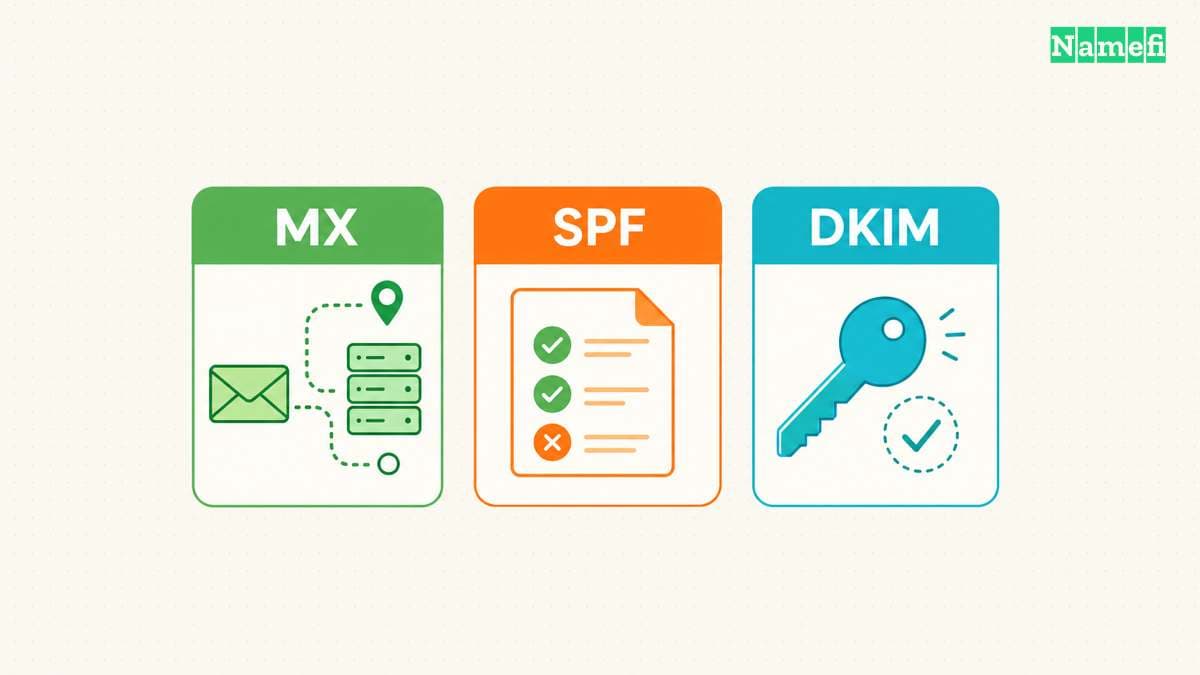 Email records divide delivery from sender authentication.