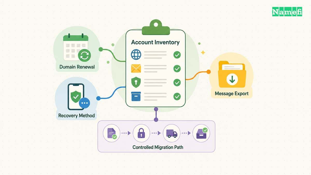 An email operating plan includes recovery and migration.