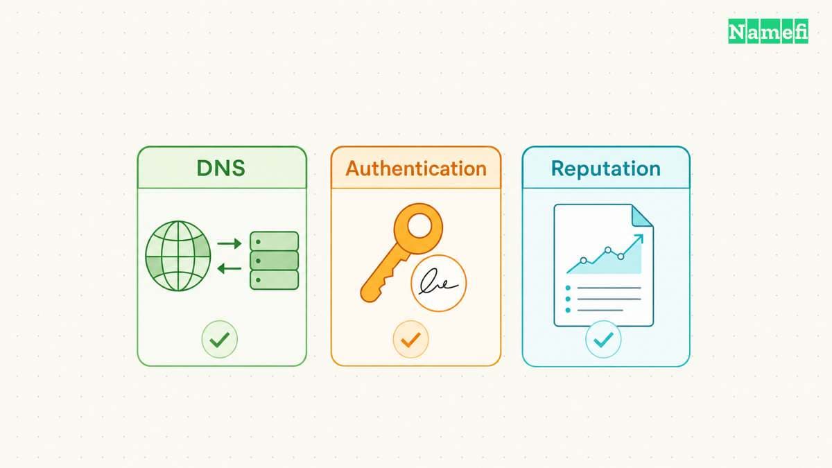 Mail receivers evaluate PTR records alongside authentication and reputation.