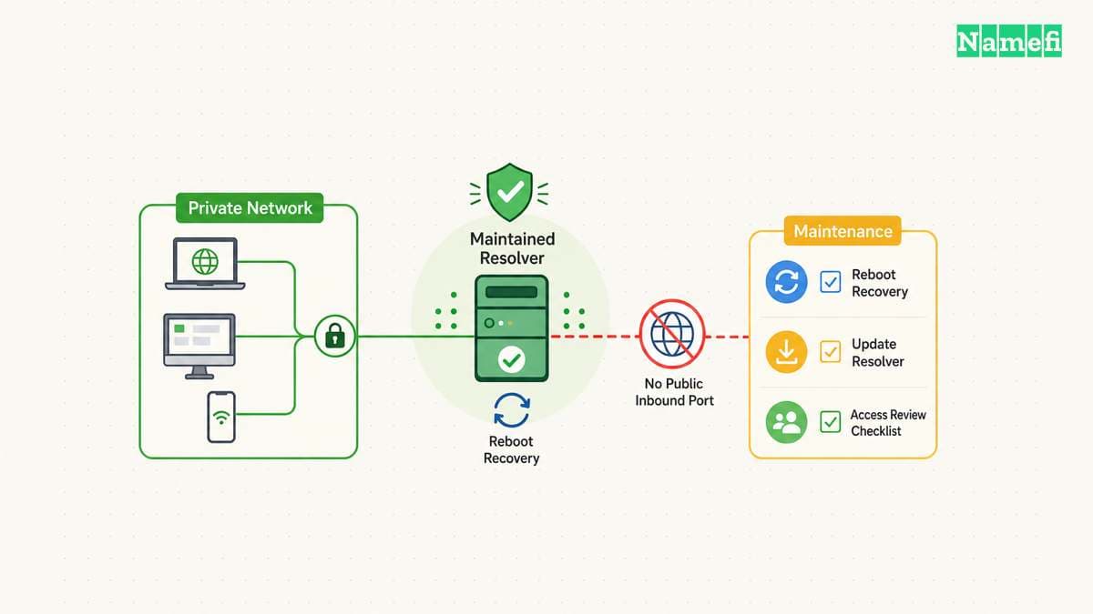 A network resolver requires maintenance and limited access.
