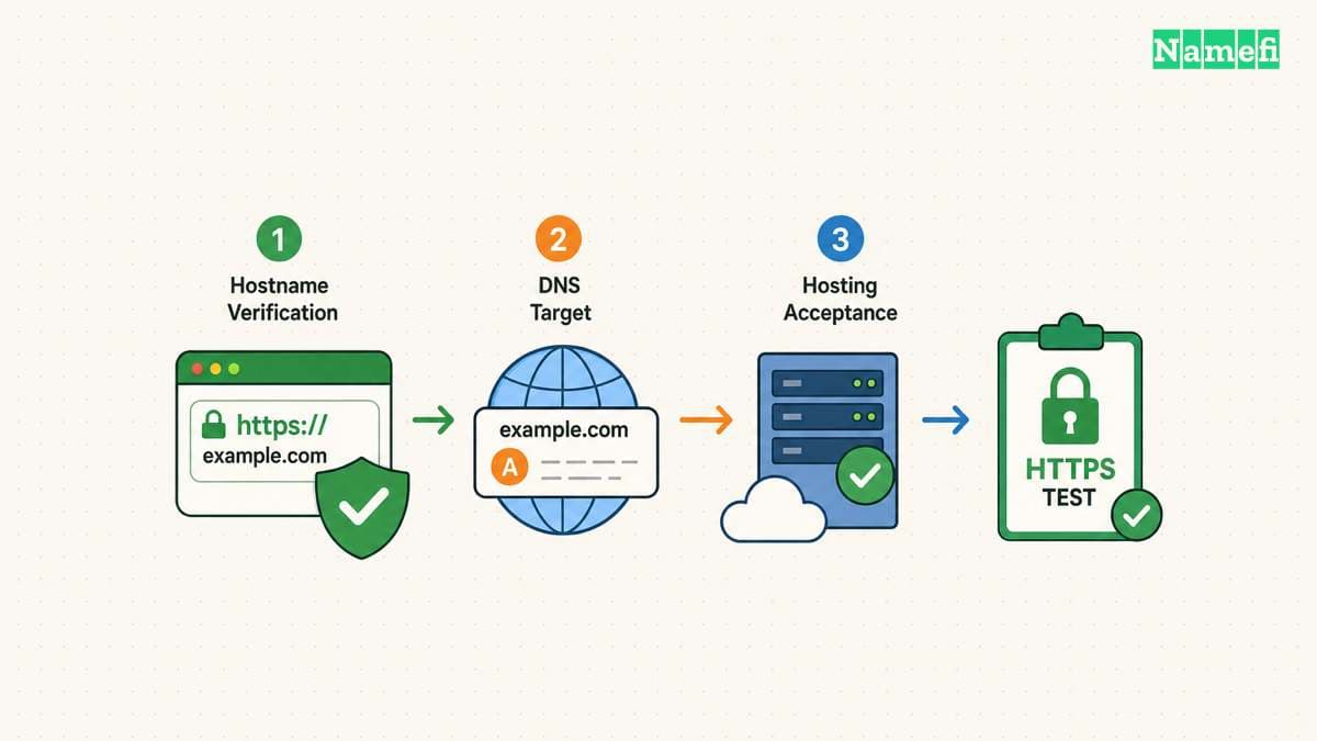 A subdomain requires DNS configuration and a receiving service.