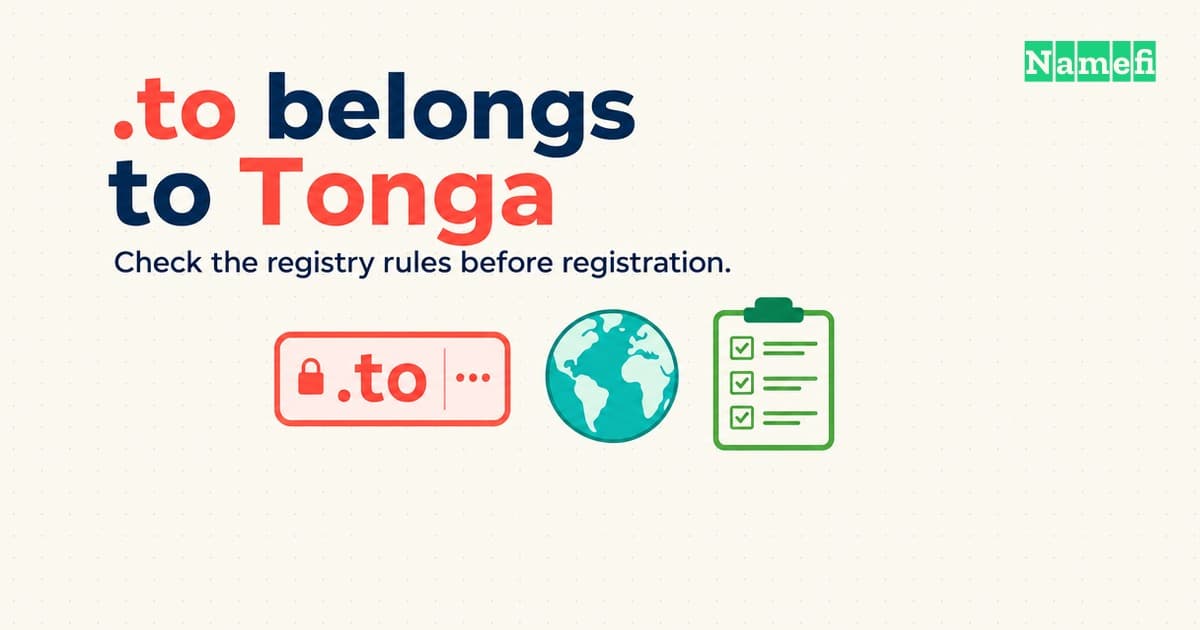 A .to address connects to a globe and a registration checklist