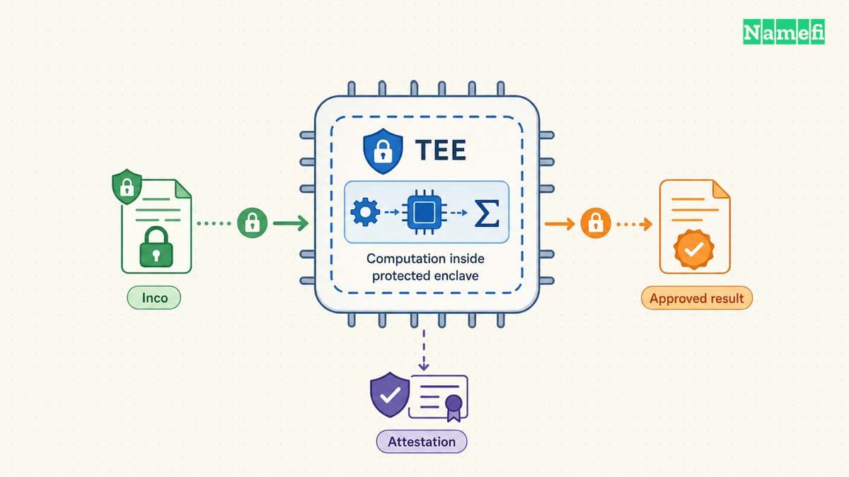 The diagram illustrates inco demonstrates why confidential computation does not always mean FHE.