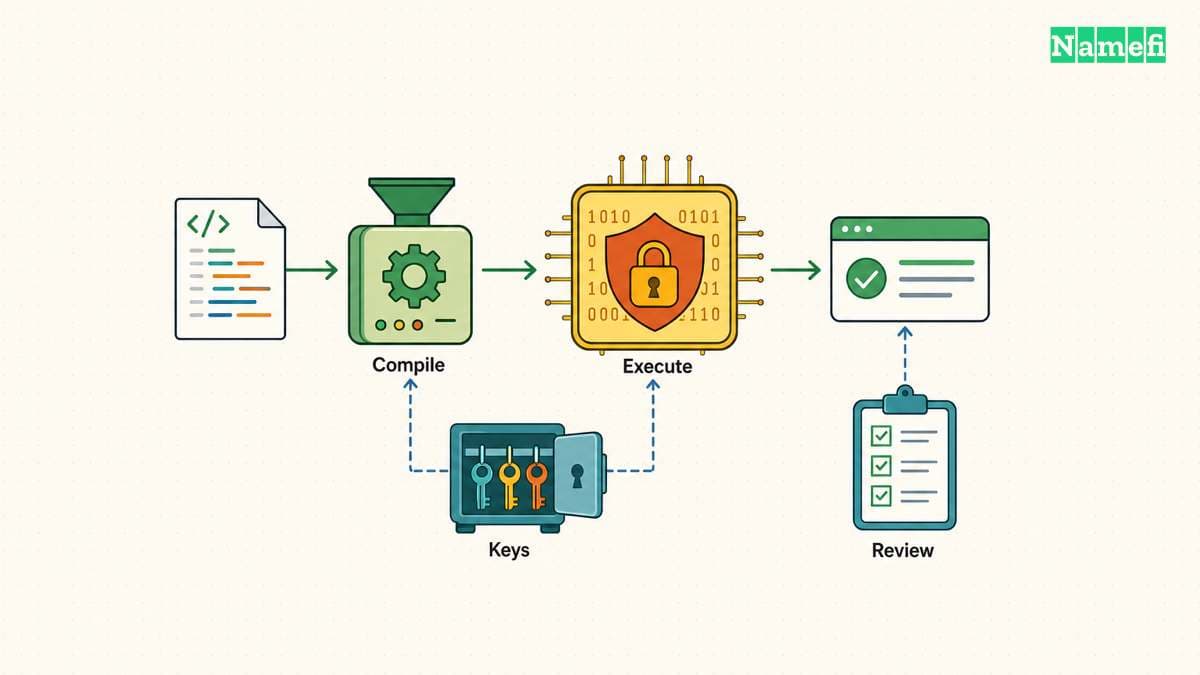 The diagram illustrates sunscreen gives teams encrypted execution tools and more integration responsibility.