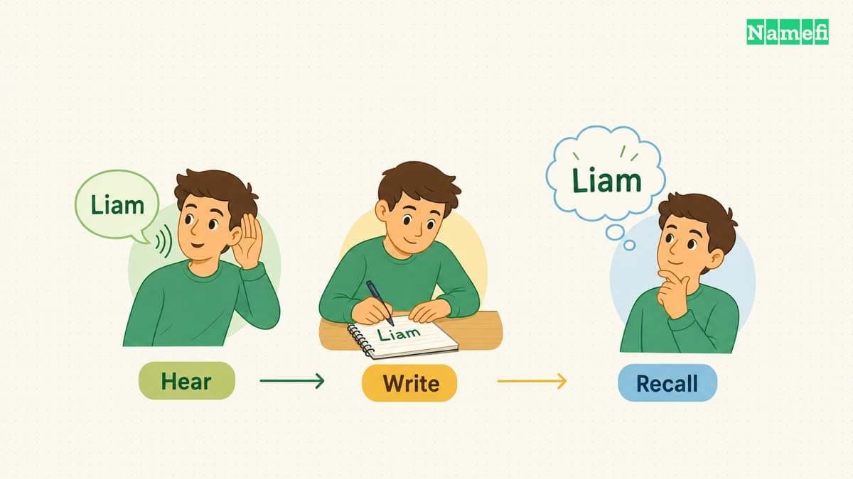 Observe the listener: Hear it, Write it, Recall it