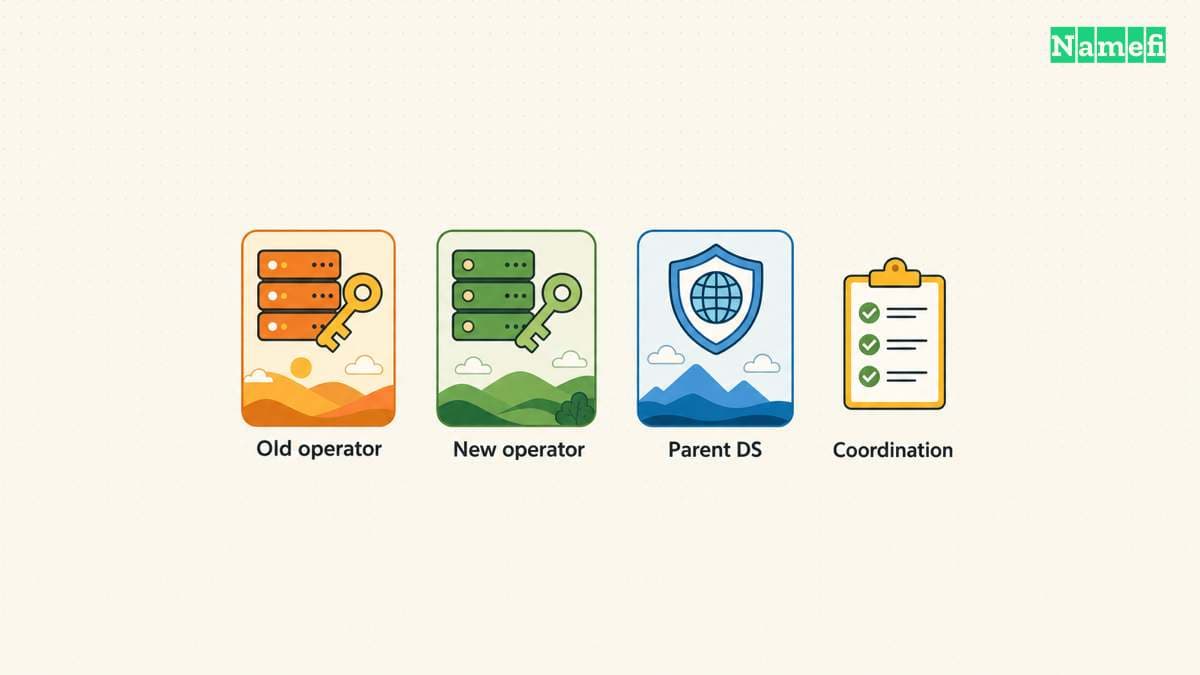 Provider changes require a coordinated DNSSEC transition.
