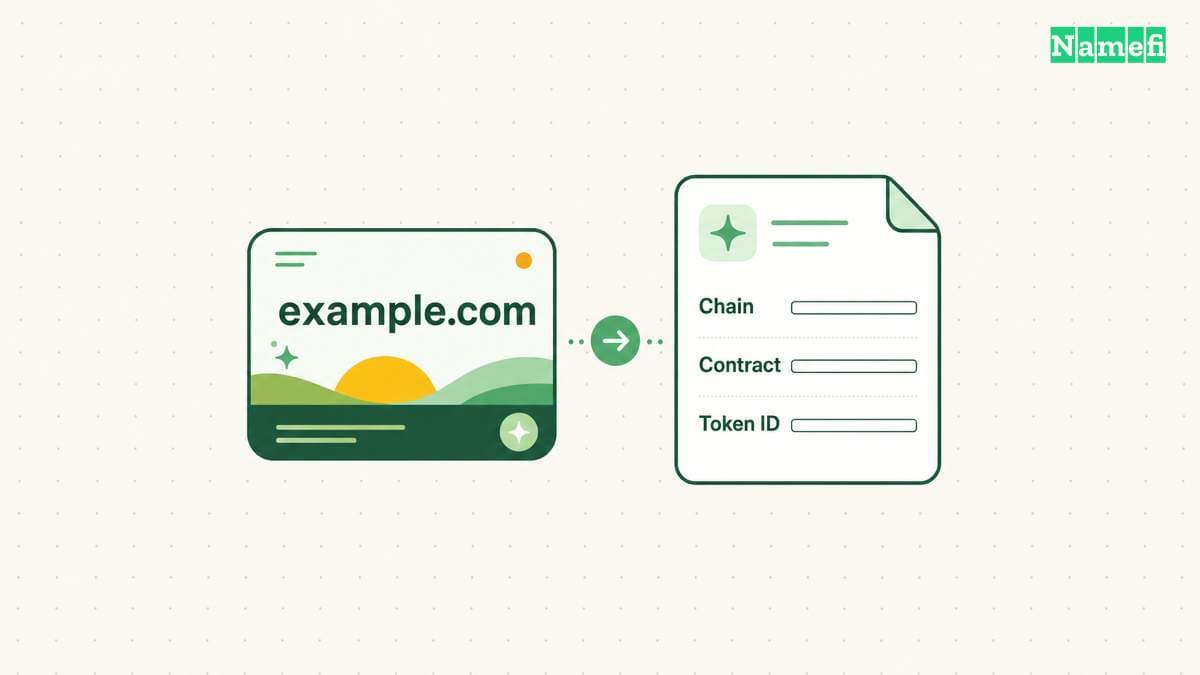 The domain label and the token identity serve different jobs.