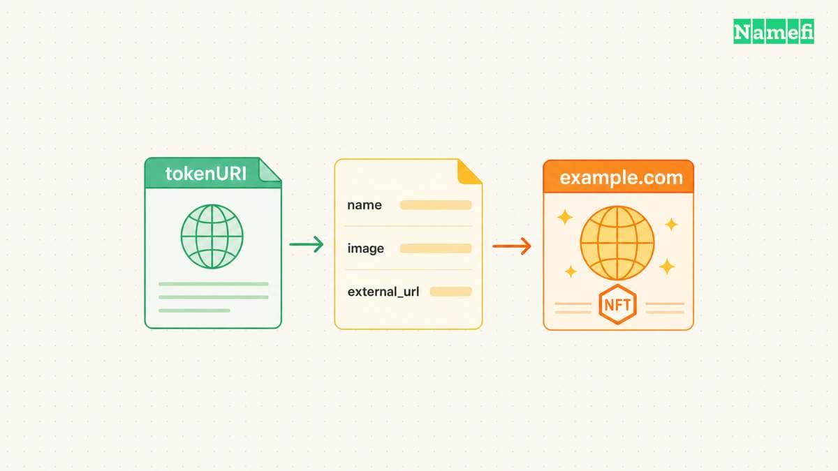 Metadata connects the readable label to the displayed asset.