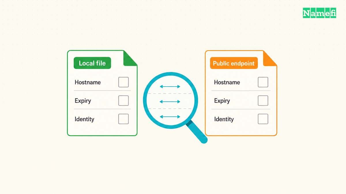 Your final check must confirm the public replacement.