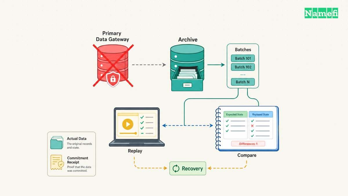 The diagram illustrates a recovery test should decide the final shortlist.