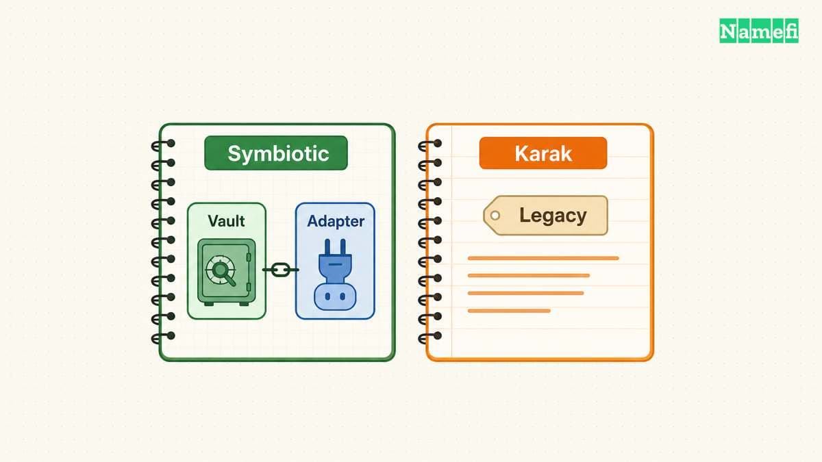 The diagram illustrates symbiotic configurations and legacy Karak designs require version-specific review.