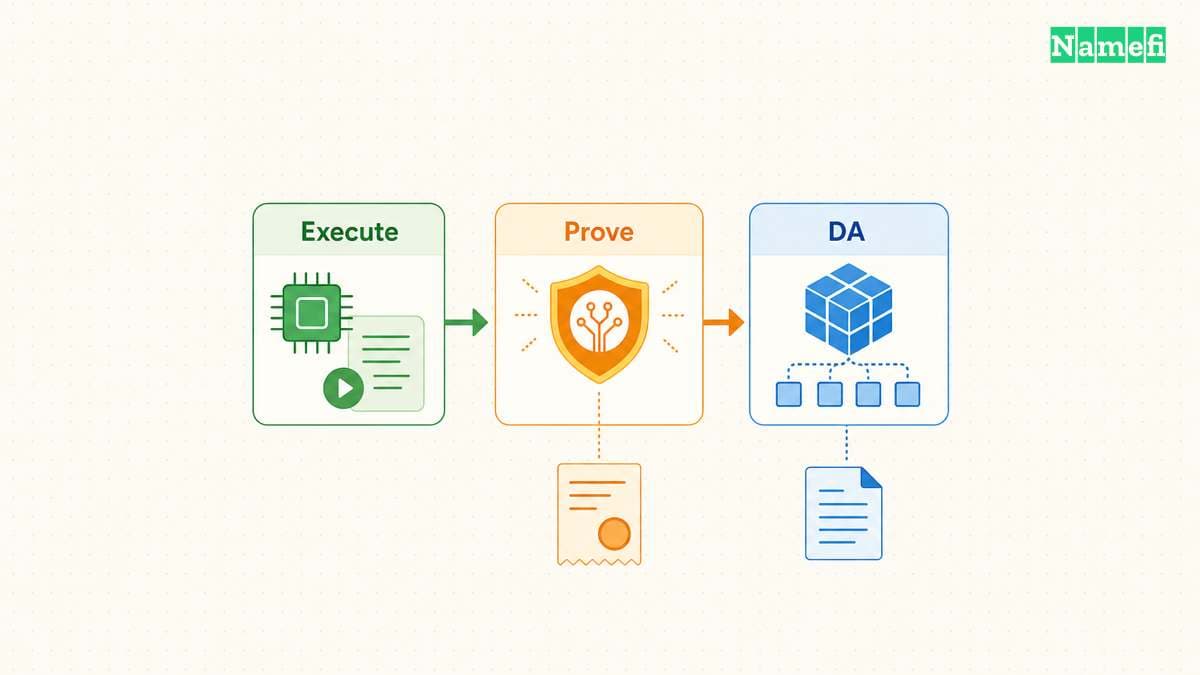 The diagram illustrates zk stack makes proving and da separate deployment decisions.