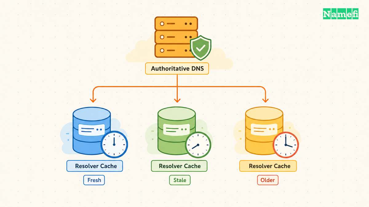 TTL limits cache reuse rather than broadcasting an update.
