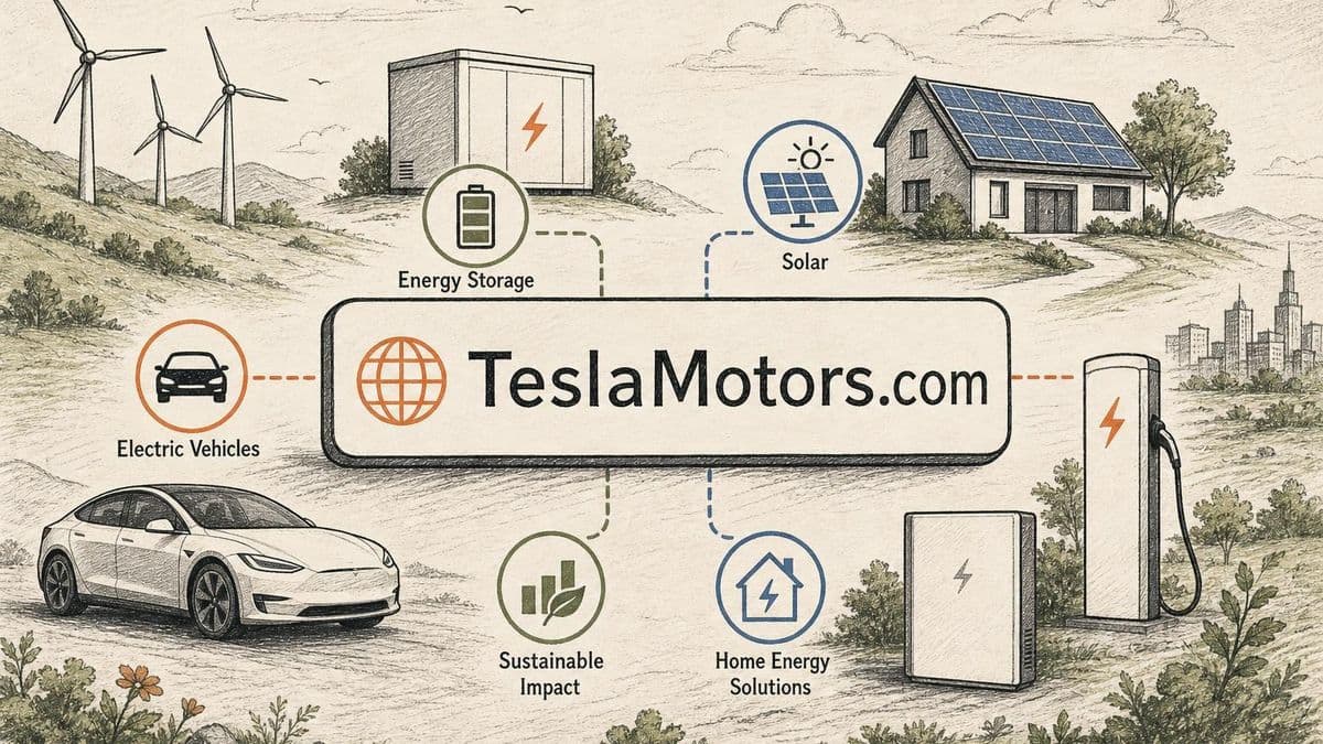 Editorial diagram of TeslaMotors.com as a literal automaker name while the company expands beyond cars