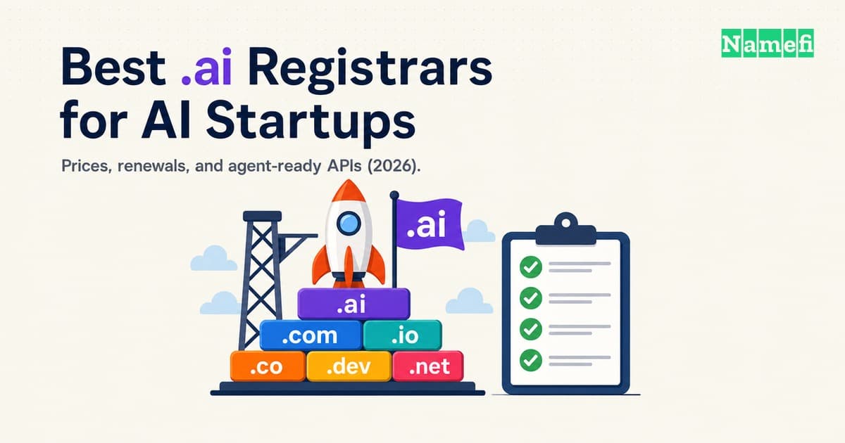Best .ai Domain Registrars for AI Startups (2026)