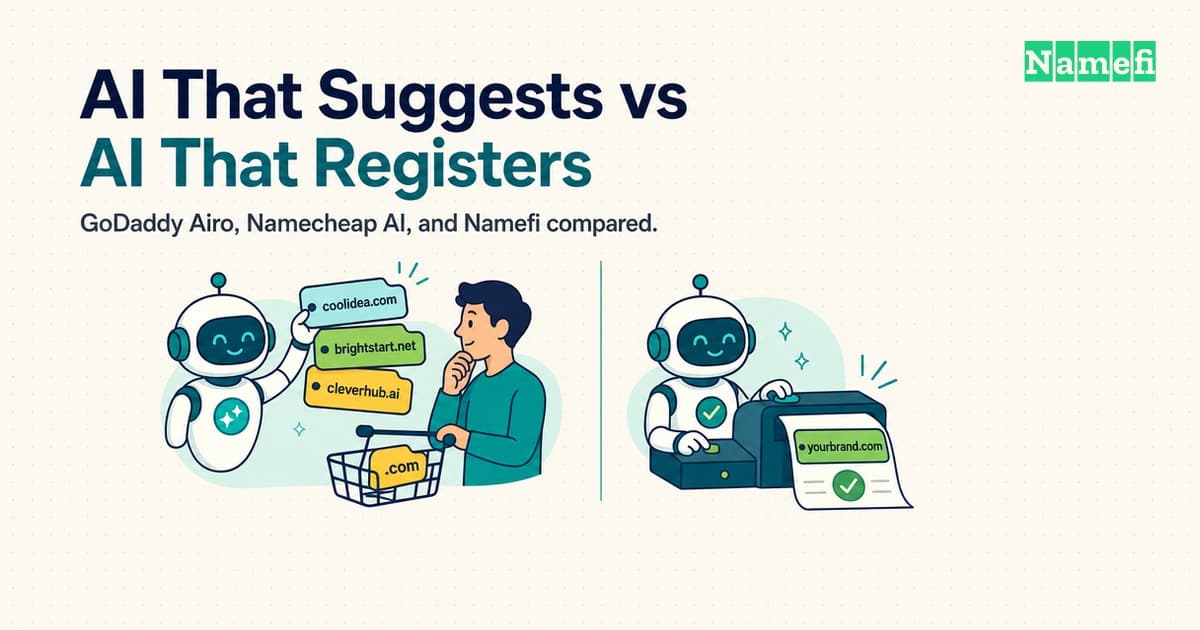 GoDaddy Airo vs Namecheap AI vs Namefi: Key Differences