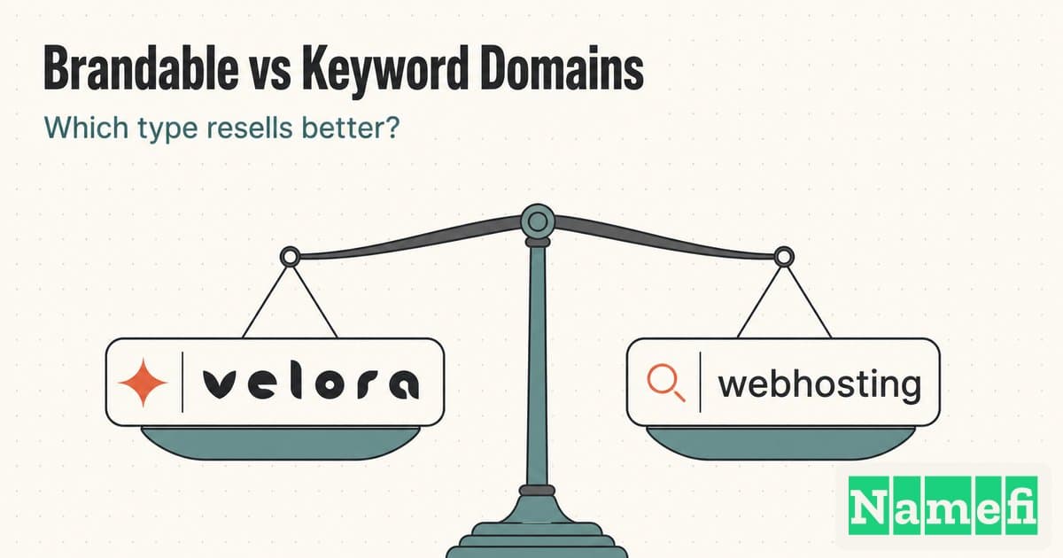 Brandable vs Keyword Domains: Which Sell Better?