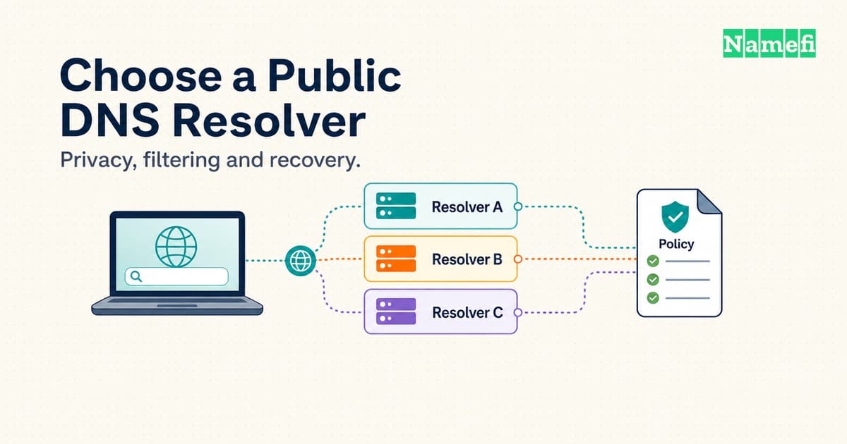A Public DNS Resolver Should Match Your Privacy and Recovery Needs
