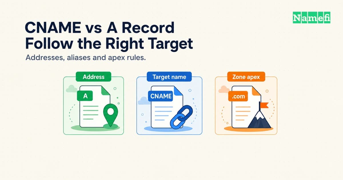 CNAME vs A Record: A Stores an Address, CNAME Names a Target