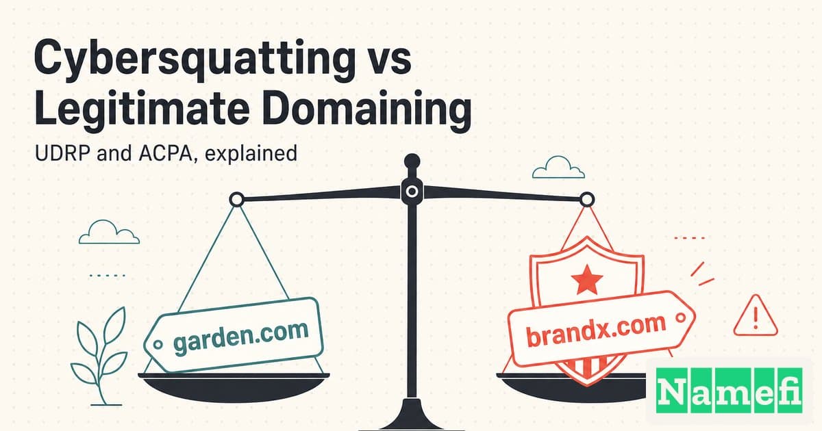 Cybersquatting vs domaining légitime : l''UDRP et l''ACPA expliqués