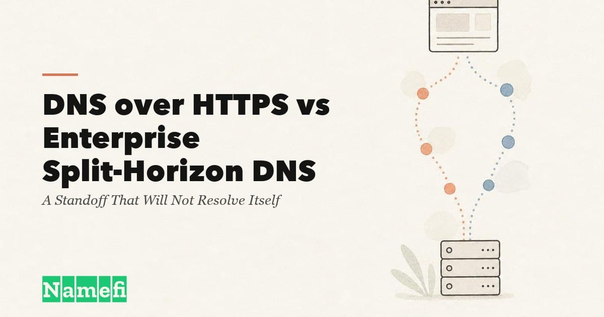 HTTPS வழி DNS மற்றும் நிறுவன Split-Horizon DNS: தானாகத் தீராத மோதல்