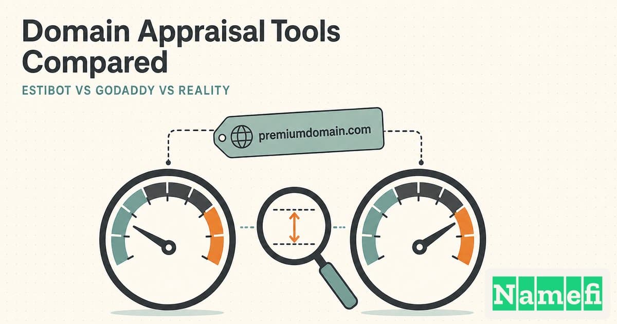 Domain Appraisal Tools Compared: Estibot vs GoDaddy vs Reality