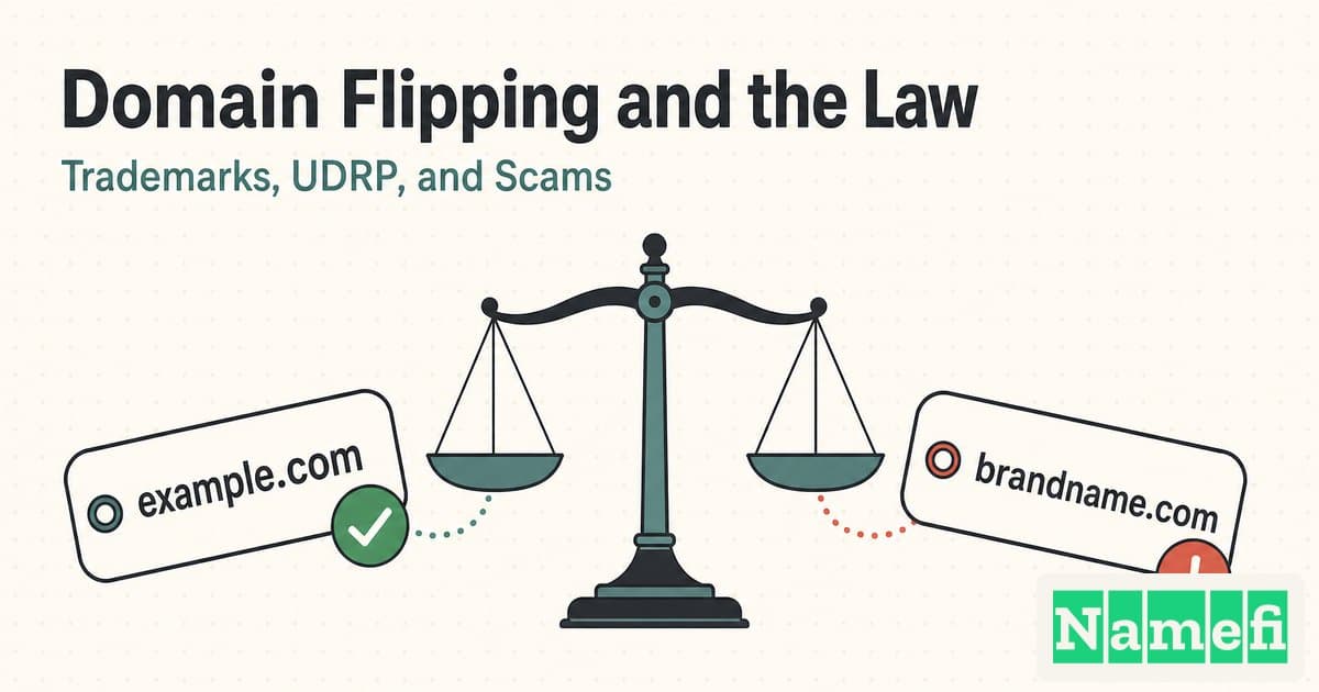 Domain Flipping and the Law: Trademarks, UDRP, and Scams