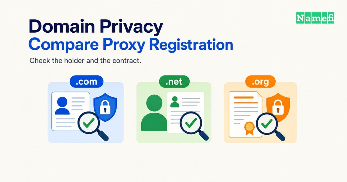 Domain Privacy Hides Contact Details While Proxy Services Change the Registrant