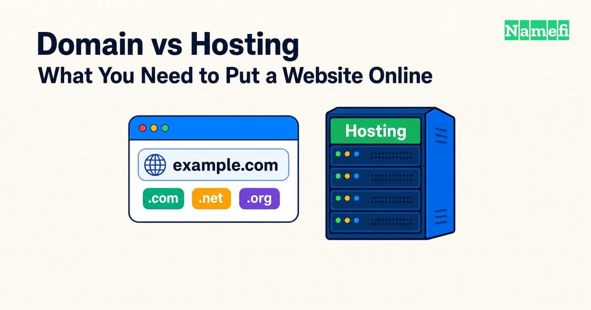 Domain vs Hosting: What You Need to Put a Website Online
