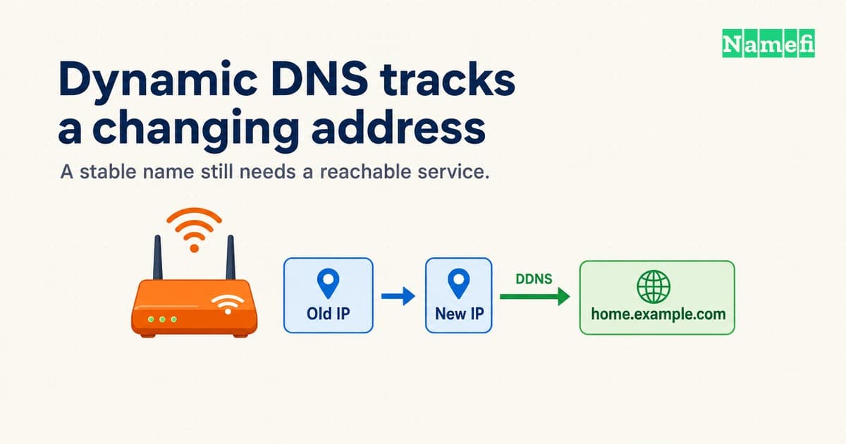 Dynamic DNS Keeps a Hostname Pointed at a Changing Address