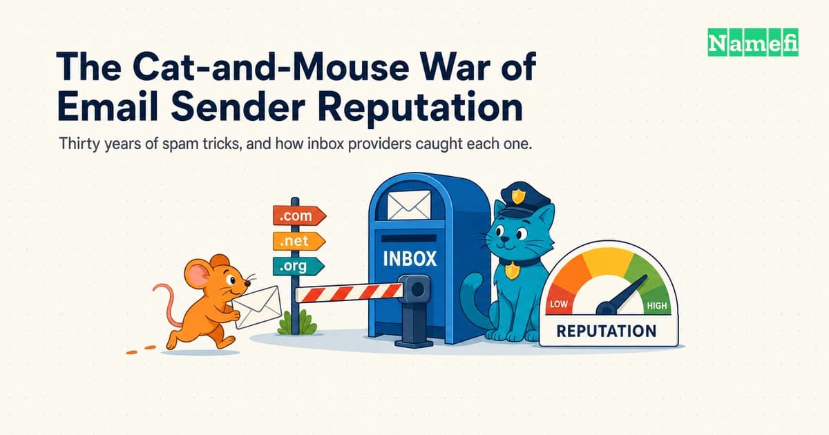 The Cat-and-Mouse War of Email Sender Reputation