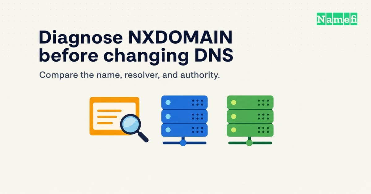 DNS_PROBE_FINISHED_NXDOMAIN Requires a Name and Resolver Check