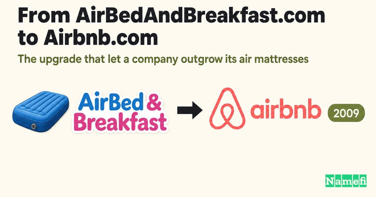 From AirBedAndBreakfast.com to Airbnb.com: The Domain Upgrade That Let a Company Outgrow Its Air Mattresses