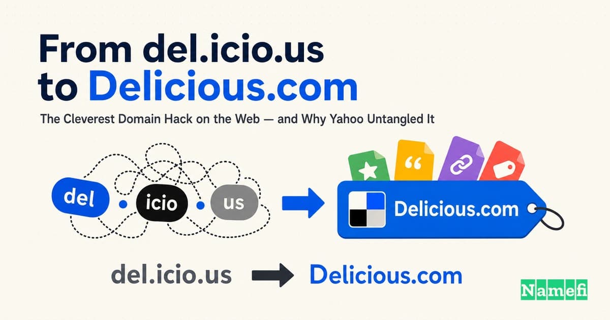 From del.icio.us to Delicious.com: The Cleverest Domain Hack on the Web — and Why Yahoo Untangled It