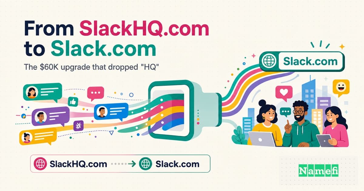 SlackHQ.com से Slack.com तक: $60,000 का वह अपग्रेड जिसने "HQ" हटा दिया