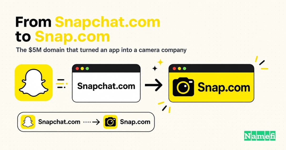 From Snapchat.com to Snap.com: The $5M Domain That Turned an App Into a Camera Company