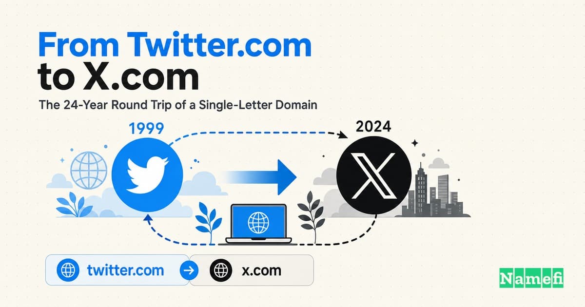 Twitter.com-இலிருந்து X.com வரை: ஒற்றை எழுத்து டொமைனின் 24 ஆண்டுச் சுற்றுப்பயணம்