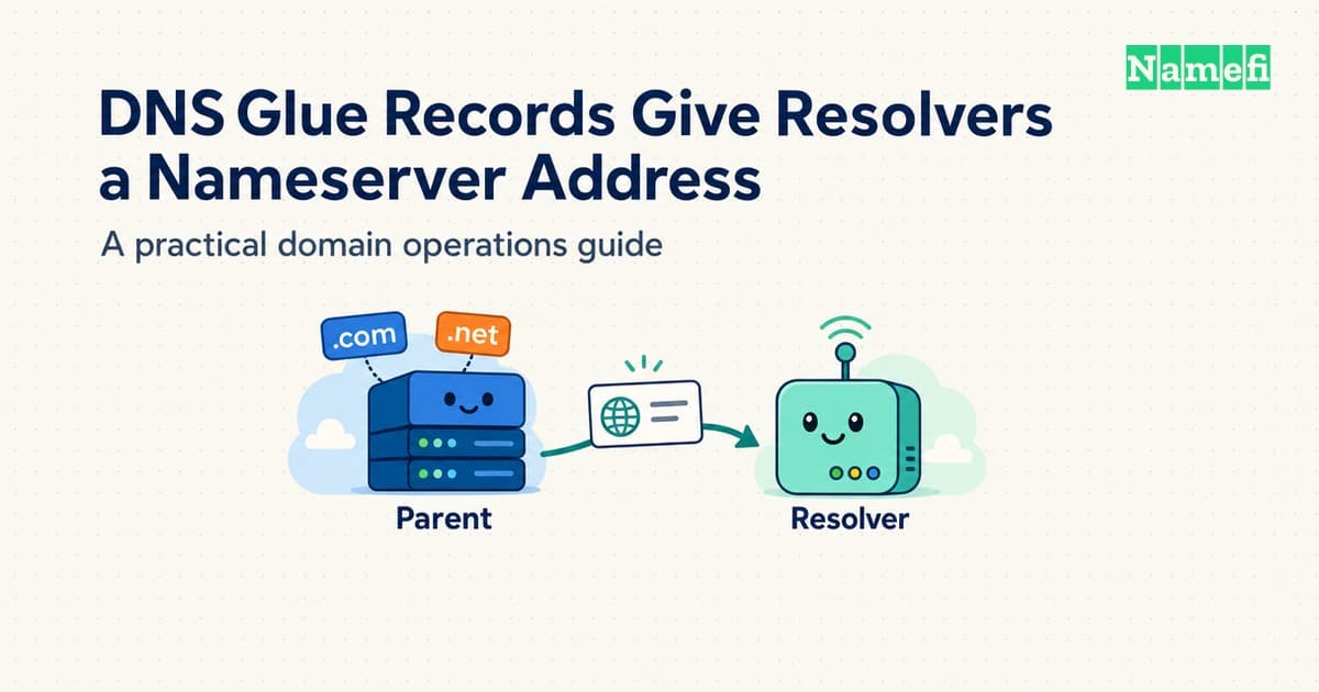 DNS Glue Records Give Resolvers a Nameserver Address