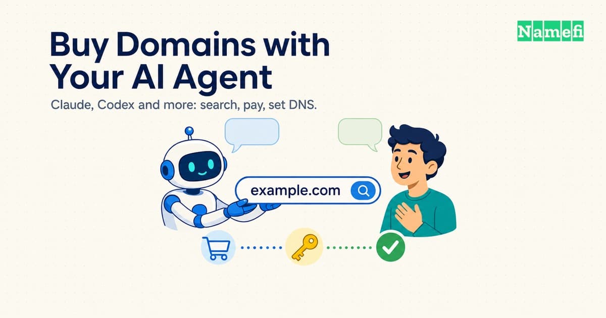 How to Buy Domains with Your AI Agent (Claude, Codex and More)