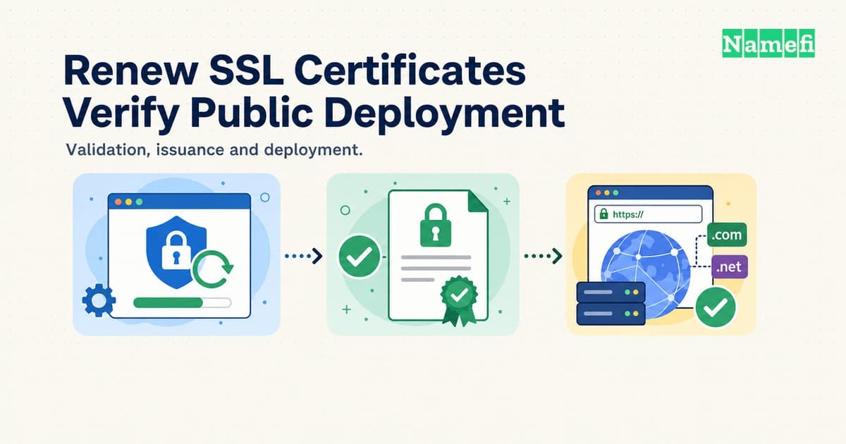 SSL Certificate Renewal Requires Validation and Deployment Checks