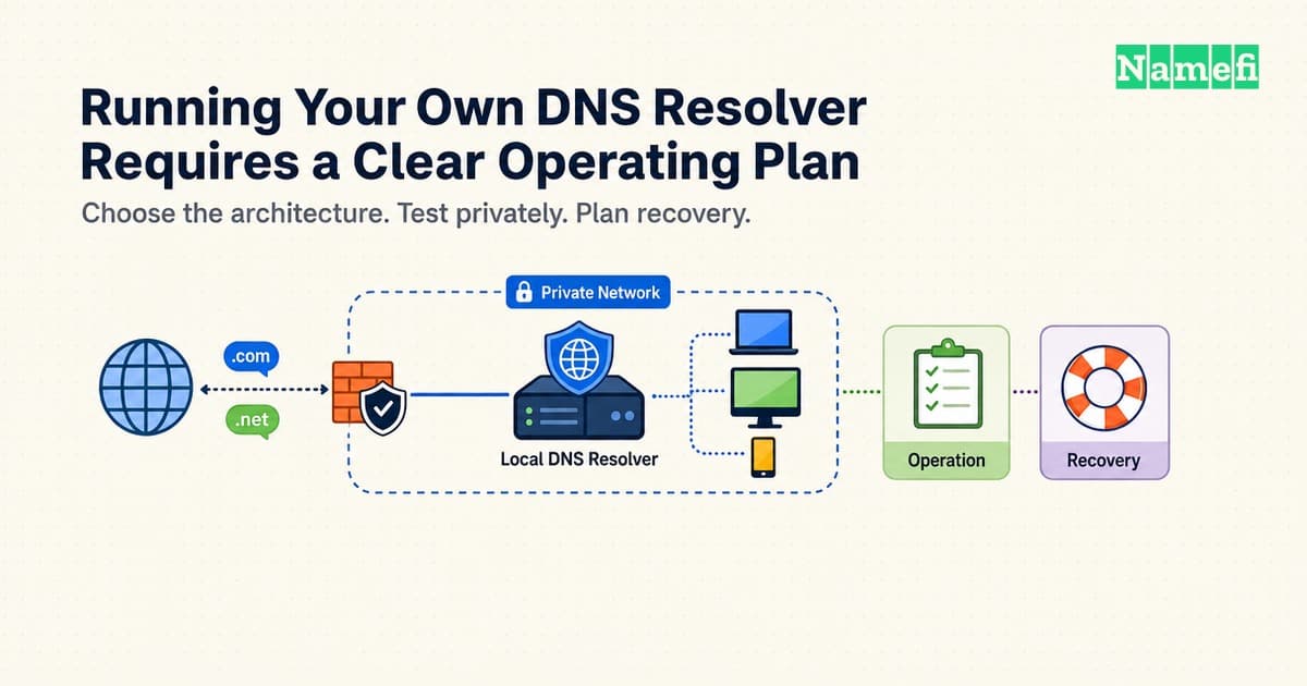 Running Your Own DNS Resolver Requires a Clear Operating Plan