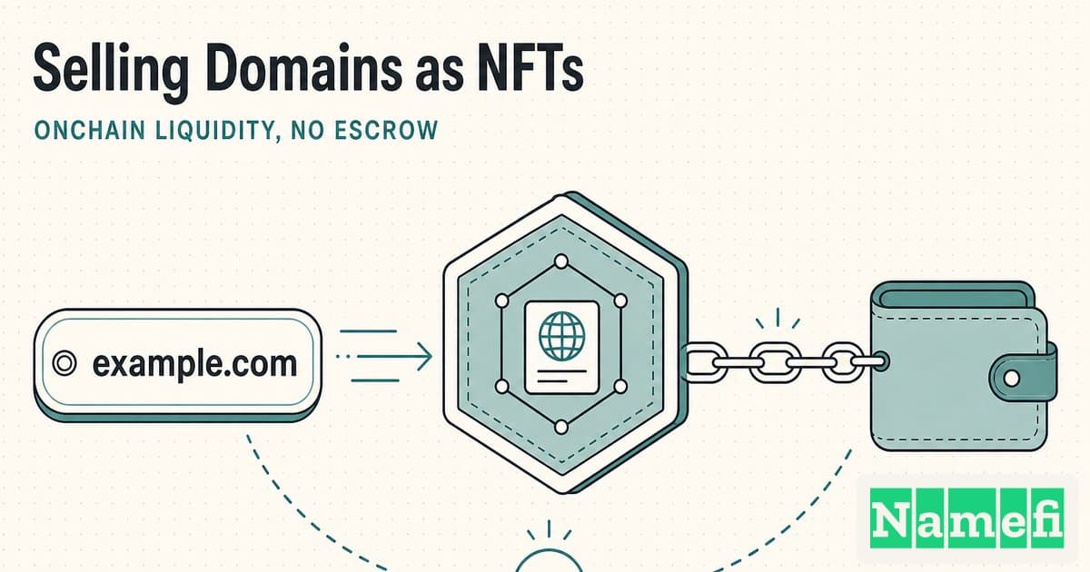 Selling Domains as NFTs: Onchain Liquidity