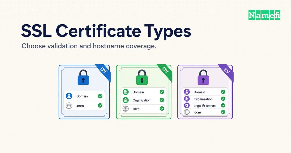 SSL Certificate Types Answer Different Identity and Coverage Needs