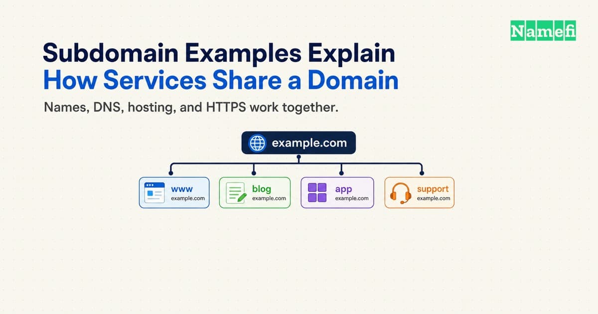 Subdomain Examples Explain How Services Share a Domain