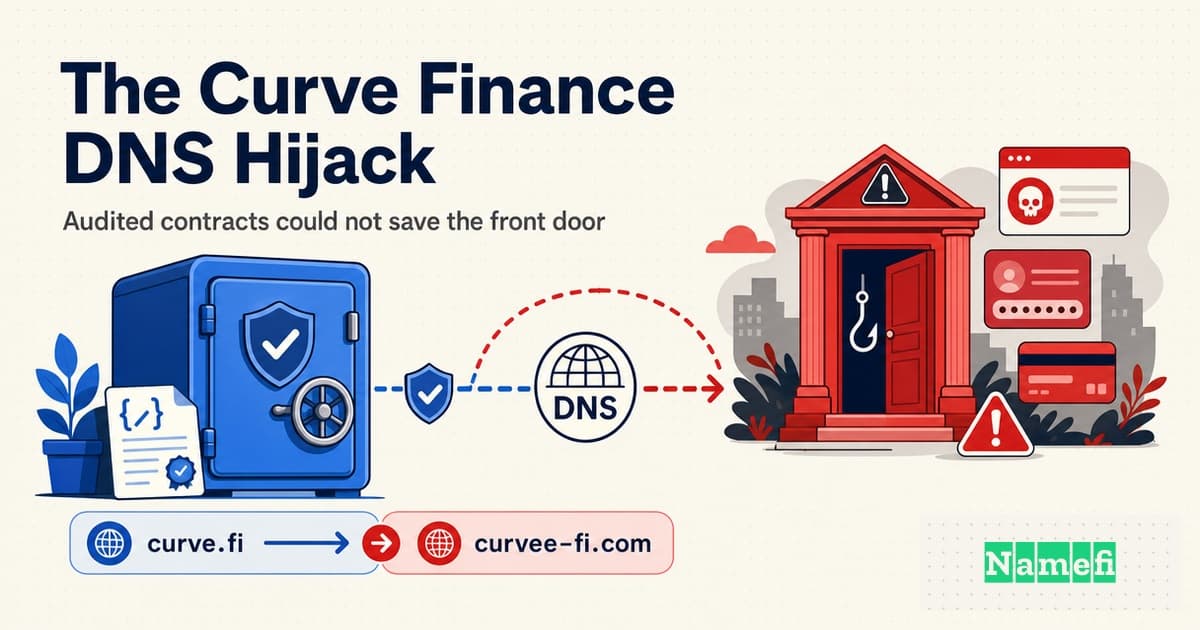 The Curve Finance DNS Hijack: When "Audited Contracts" Couldn't Save the Front Door