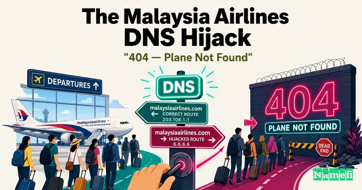 Malaysia Airlines DNS கடத்தல்: “404 — விமானத்தைக் காணவில்லை”