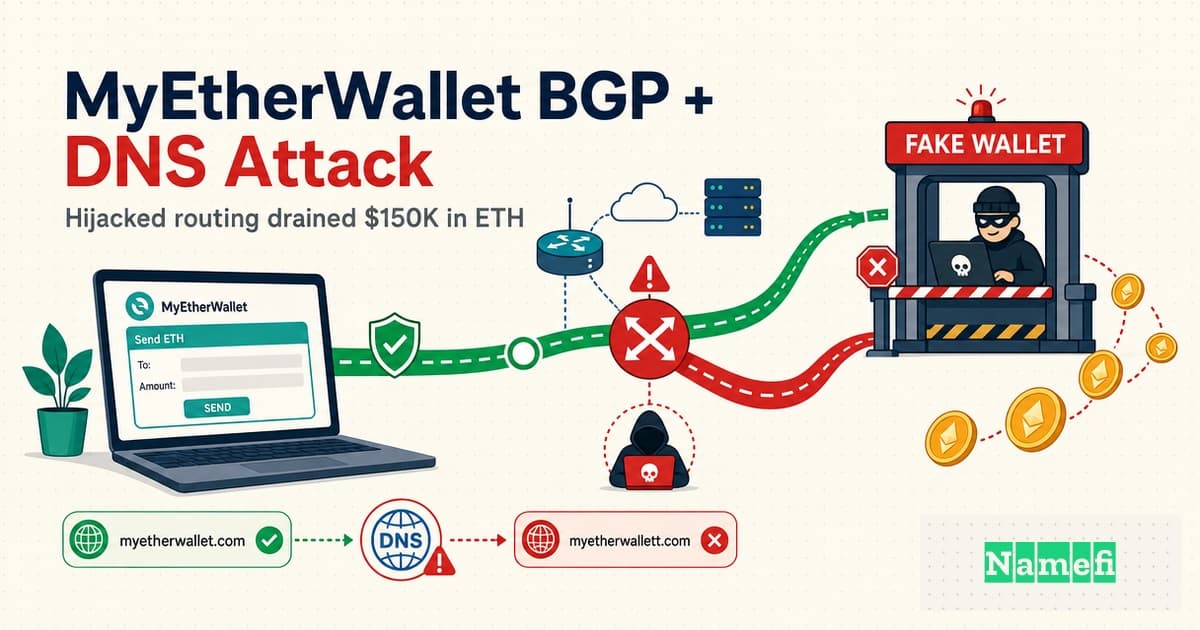 The MyEtherWallet BGP + DNS Attack: How Hijacked Internet Routing Drained $150K in ETH