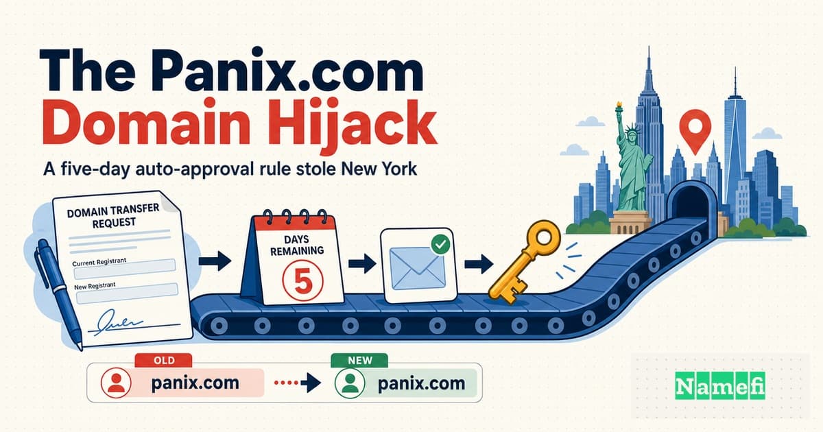 The Panix.com Domain Hijack: A Fraudulent Transfer of New York's Oldest ISP