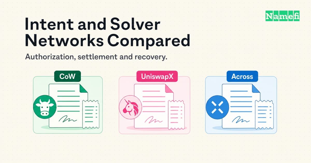 Top Intent and Solver Networks Use Different Settlement Rules